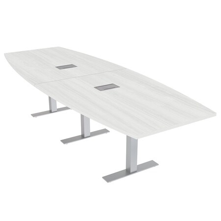 Skutchi Designs 45 in W, 144 in L, 29 in H, Engineered Wood Top, White HAR-BOT-46x143-T-ELEC-WHCYPRESS